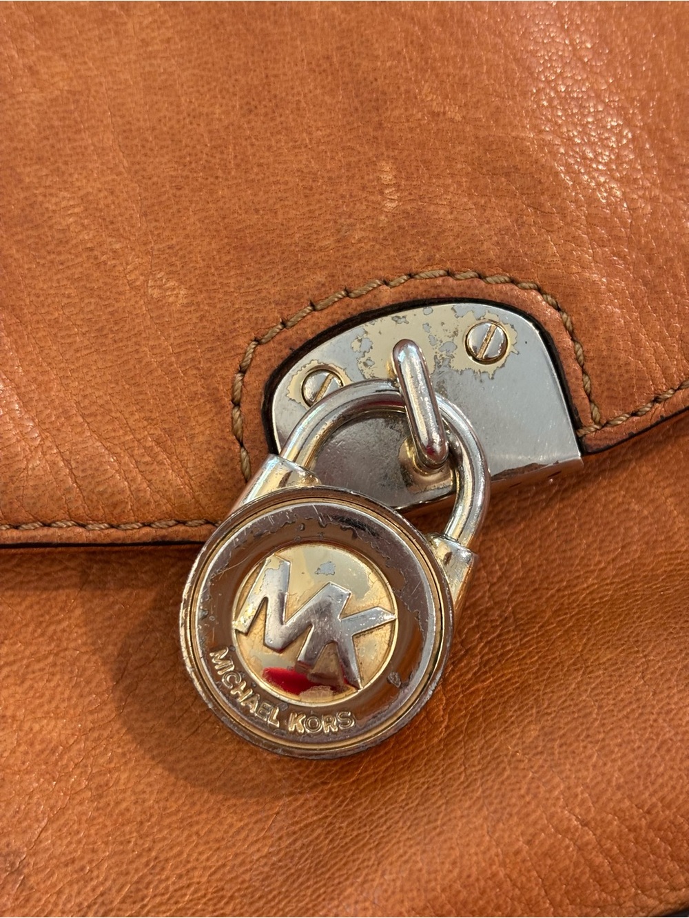 Michael Kors Tan Leather Crossbody with Gold Hardware - Picture 4 of 14